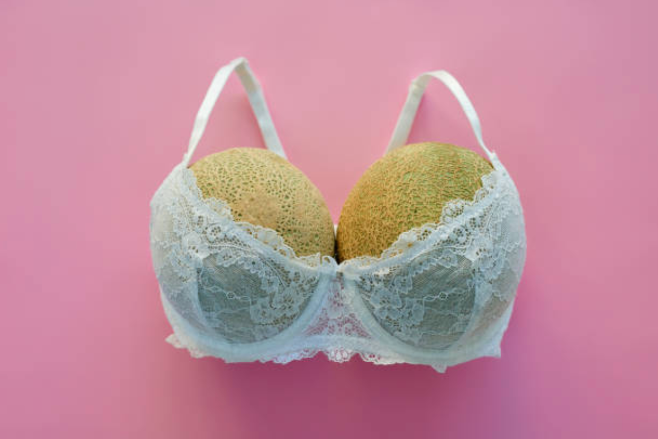 Two mellons in a bra
