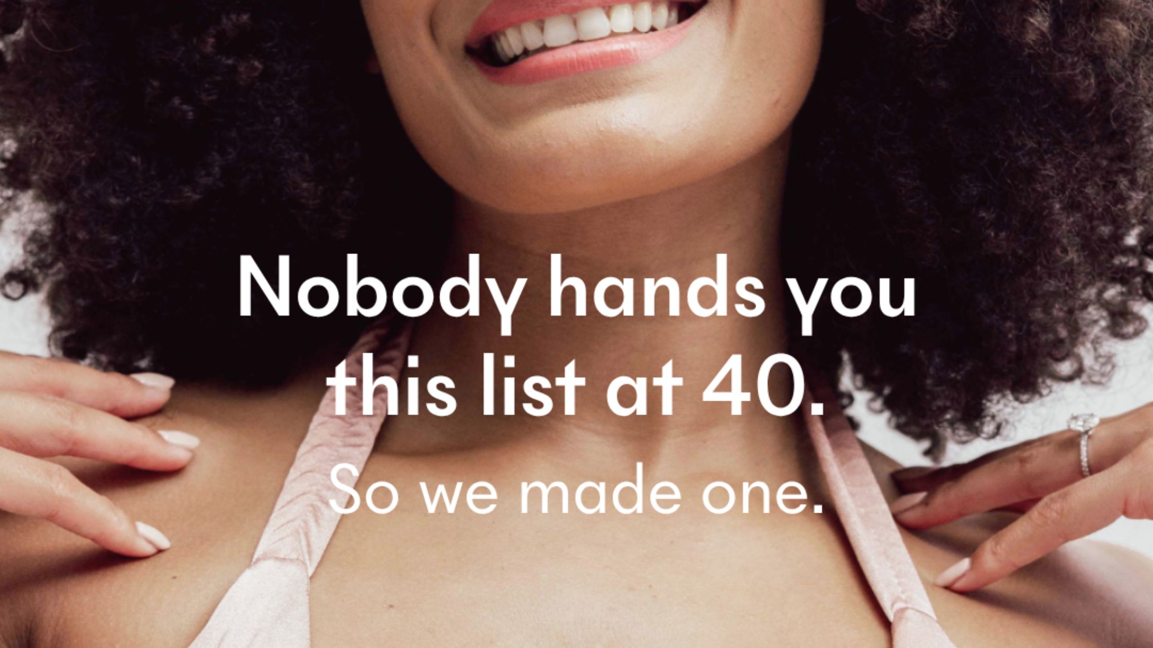 The 40th birthday checklist